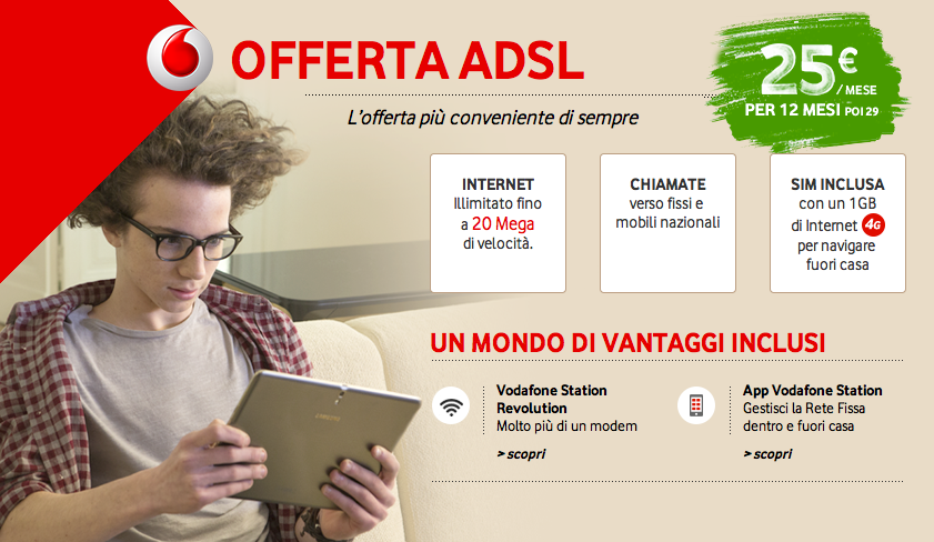 Vodafone ADSL senza telefono