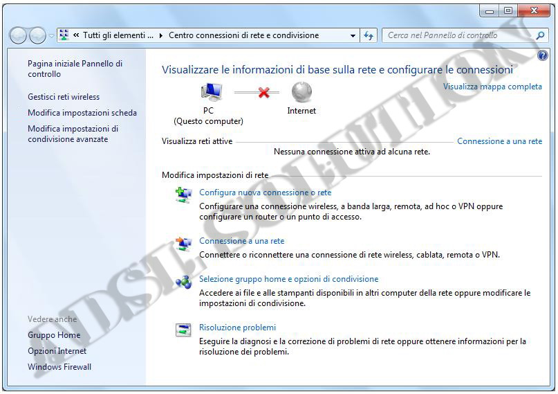 Configurazione scheda di rete wireless in DHCP su di Windows 7