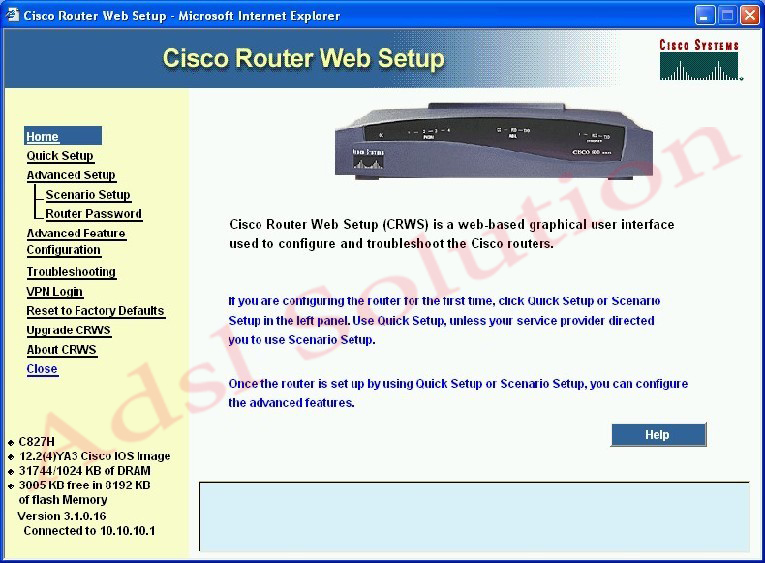 Cisco 827H ADSL Router