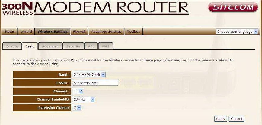 Sitecom Wireless Modem Router