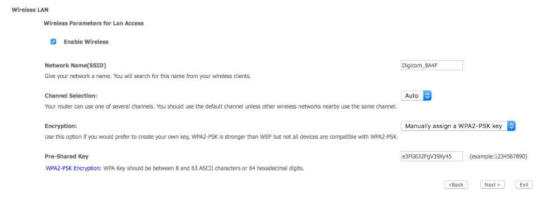 configuration wireless Digicom RVW300-K01