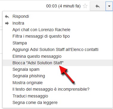 google blocca mittente