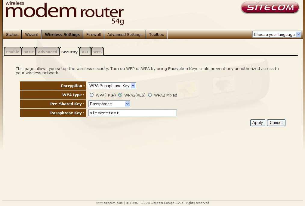 Sitecom Wireless Modem Router