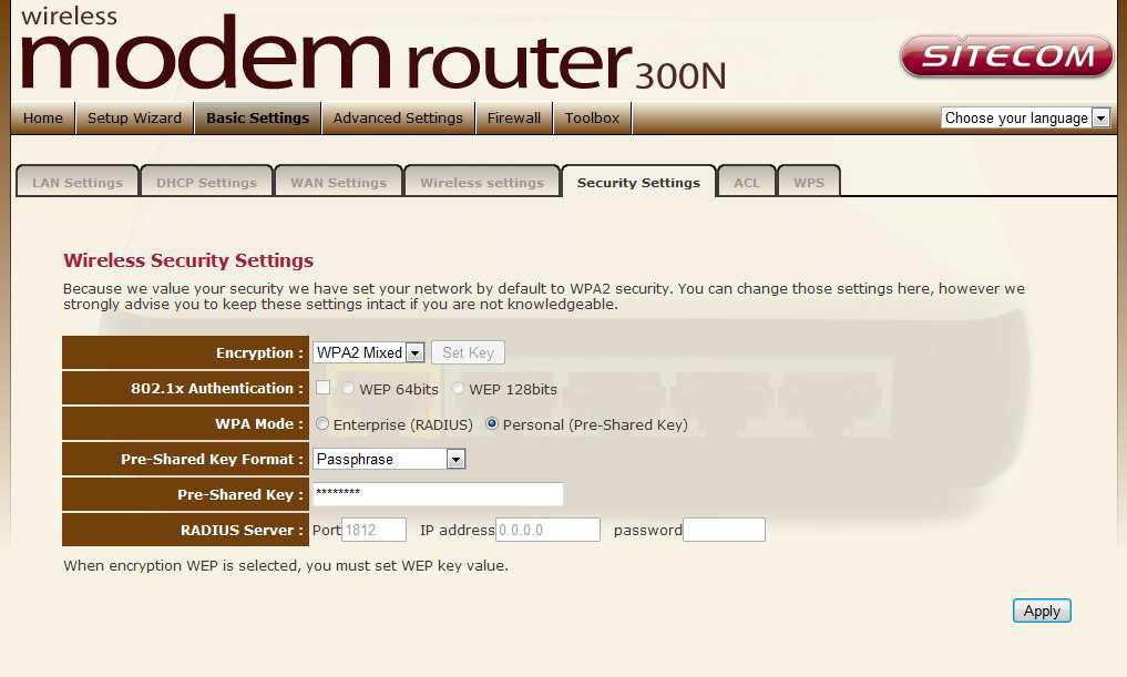 Sitecom Wireless Modem Router